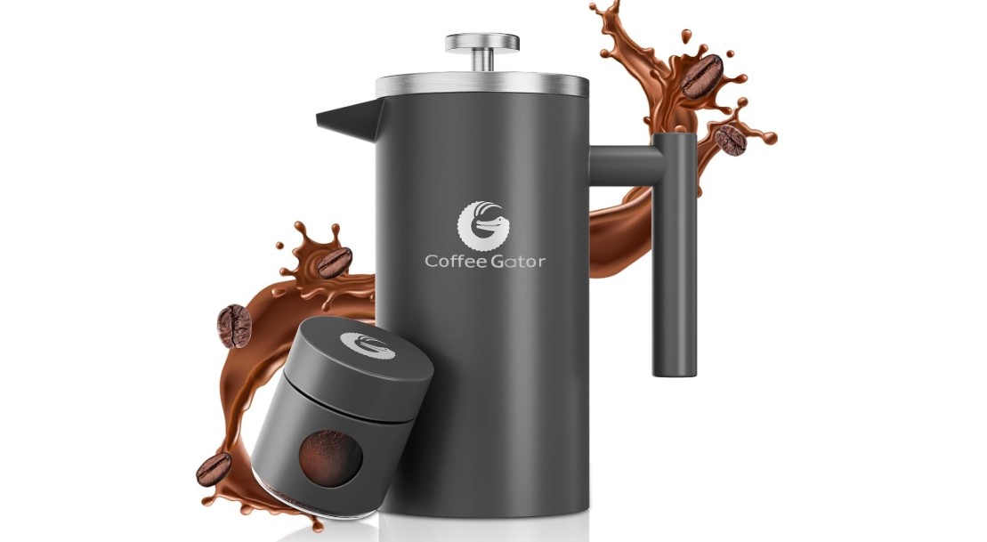 Coffee Gator stainless steel French press